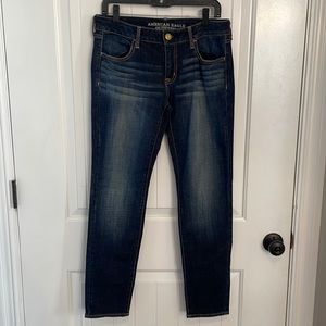 American Eagle outfitters dark wash skinny mid rise jean